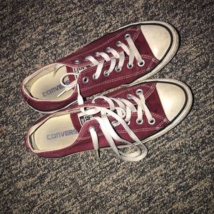 Maroon Classic Low Top Converse - 7 women
